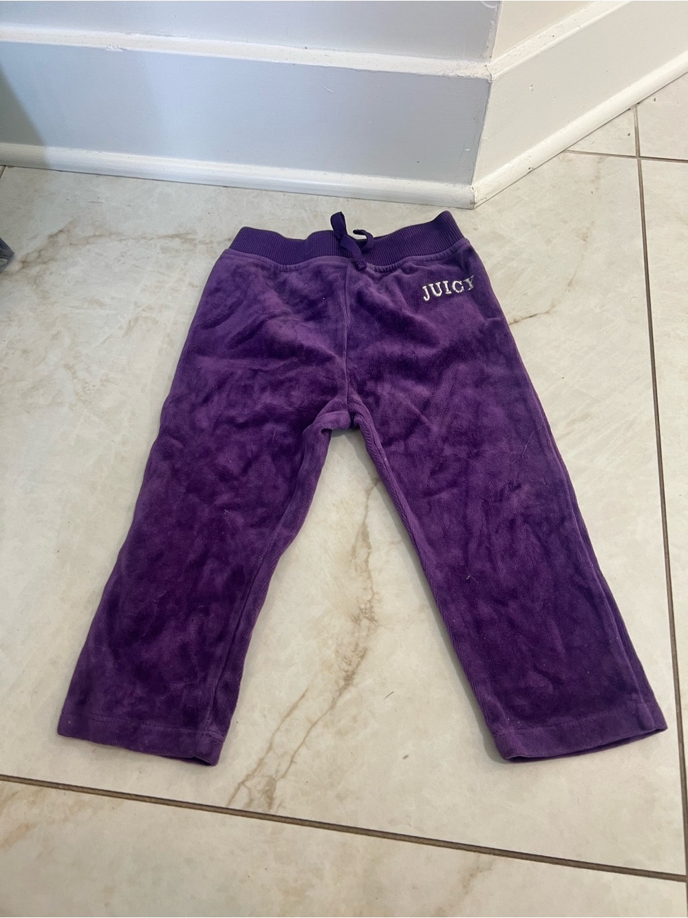 Juicy Couture Purple Velour Y2K Track Pants Size 18 Months